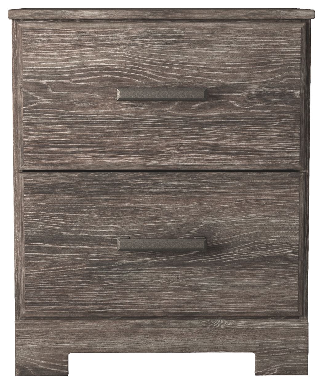 Ashley Furniture Ralinksi - Gray - Two Drawer Night Stand | Meri Furniture
