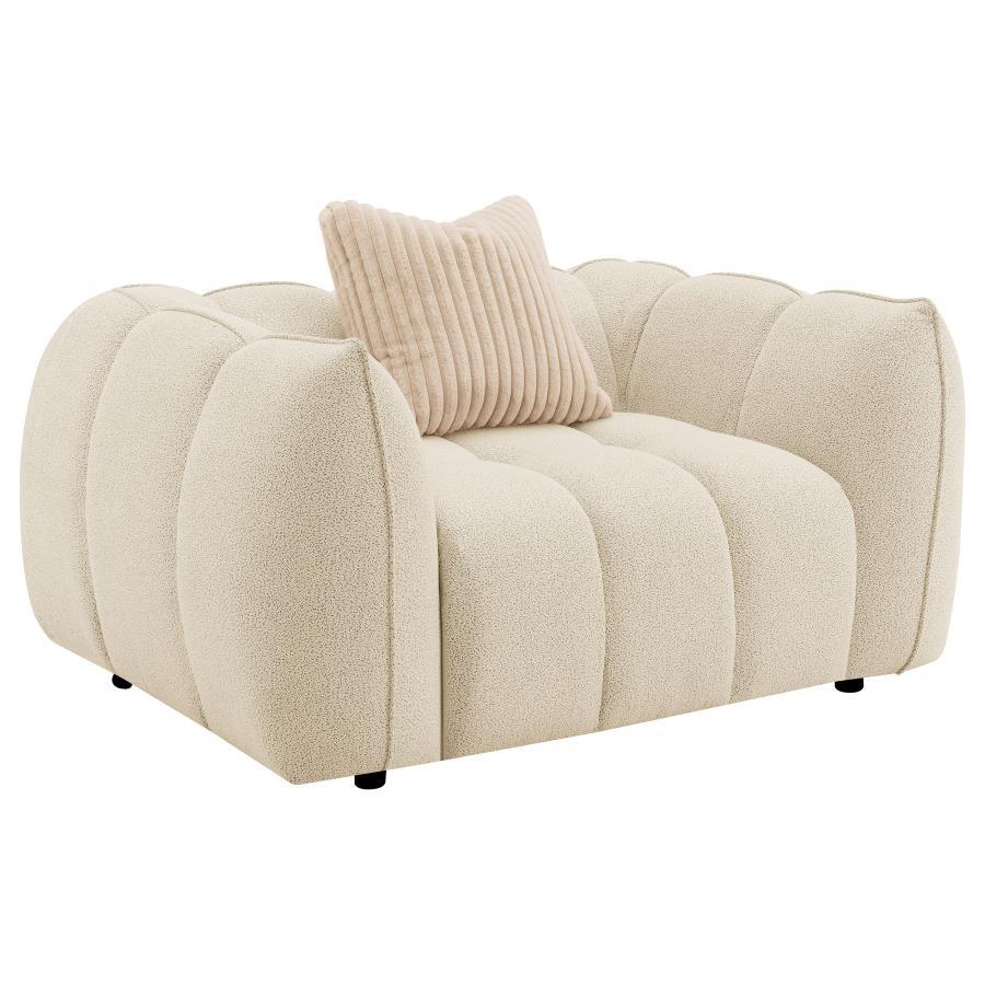 Coaster Fine Furniture Winchester - Boucle Upholstered Chair And a Half - Sand Pebble | Meri Furniture