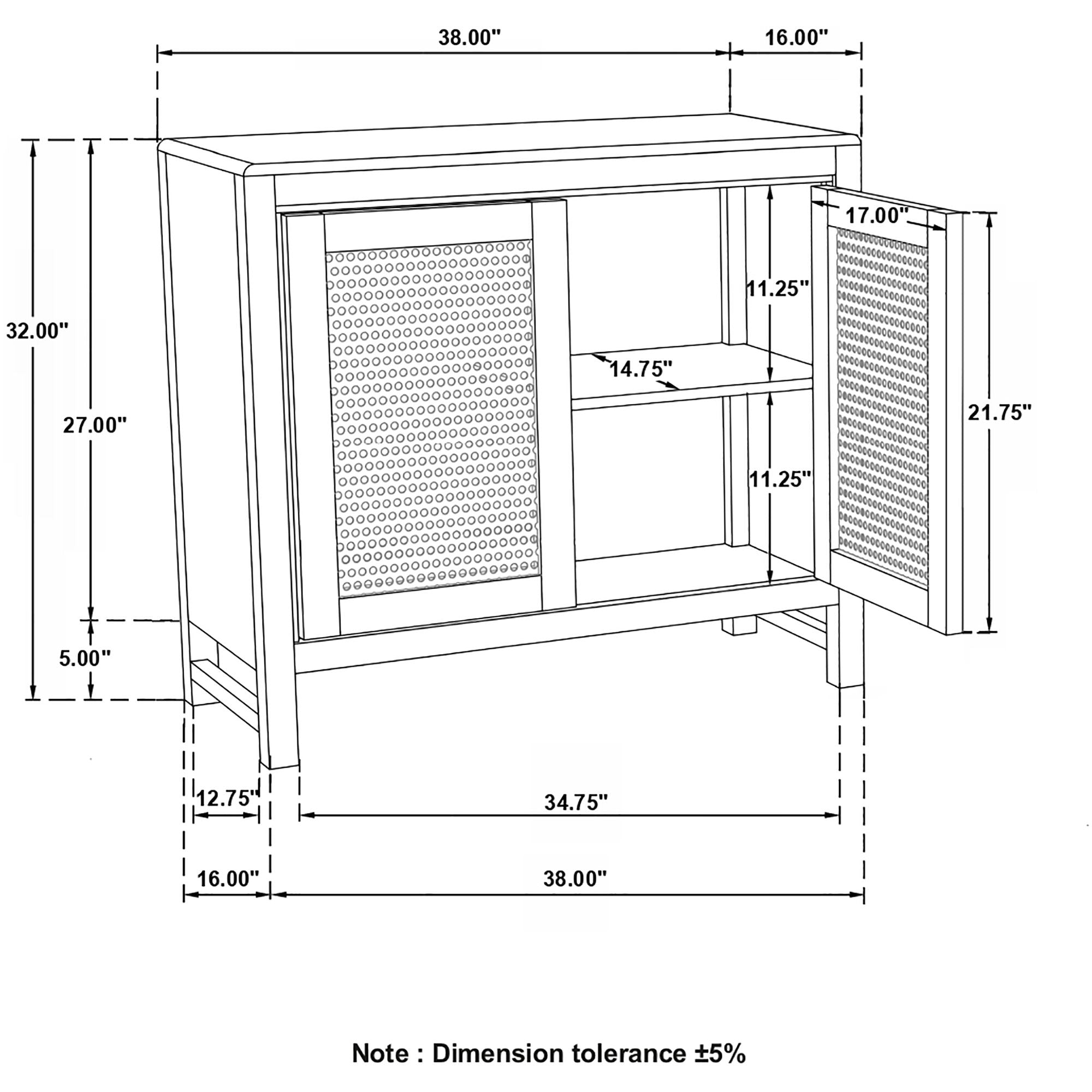 Henley - 2 Door Accent Cabinet - Natural