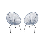 Modern Egg Shaped String Chairs (Set of 2)
