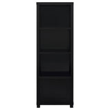 Jupiter - 3-Shelf Engineered Wood Media Tower - Black