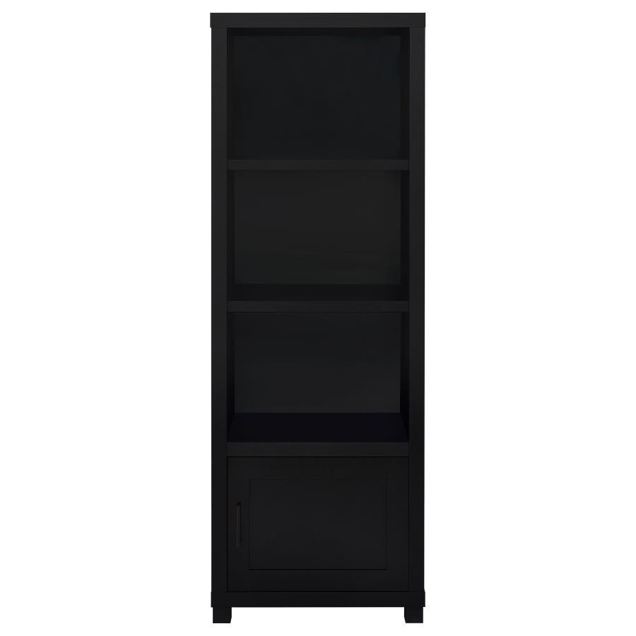 Coaster Fine Furniture Jupiter - 3-Shelf Engineered Wood Media Tower - Black | Meri Furniture