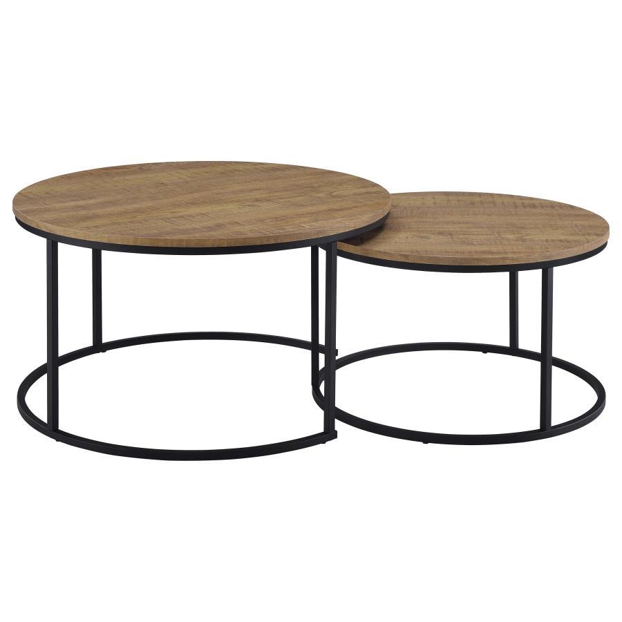 Lainey - 2 Piece Round Nesting Coffee Table - Mango
