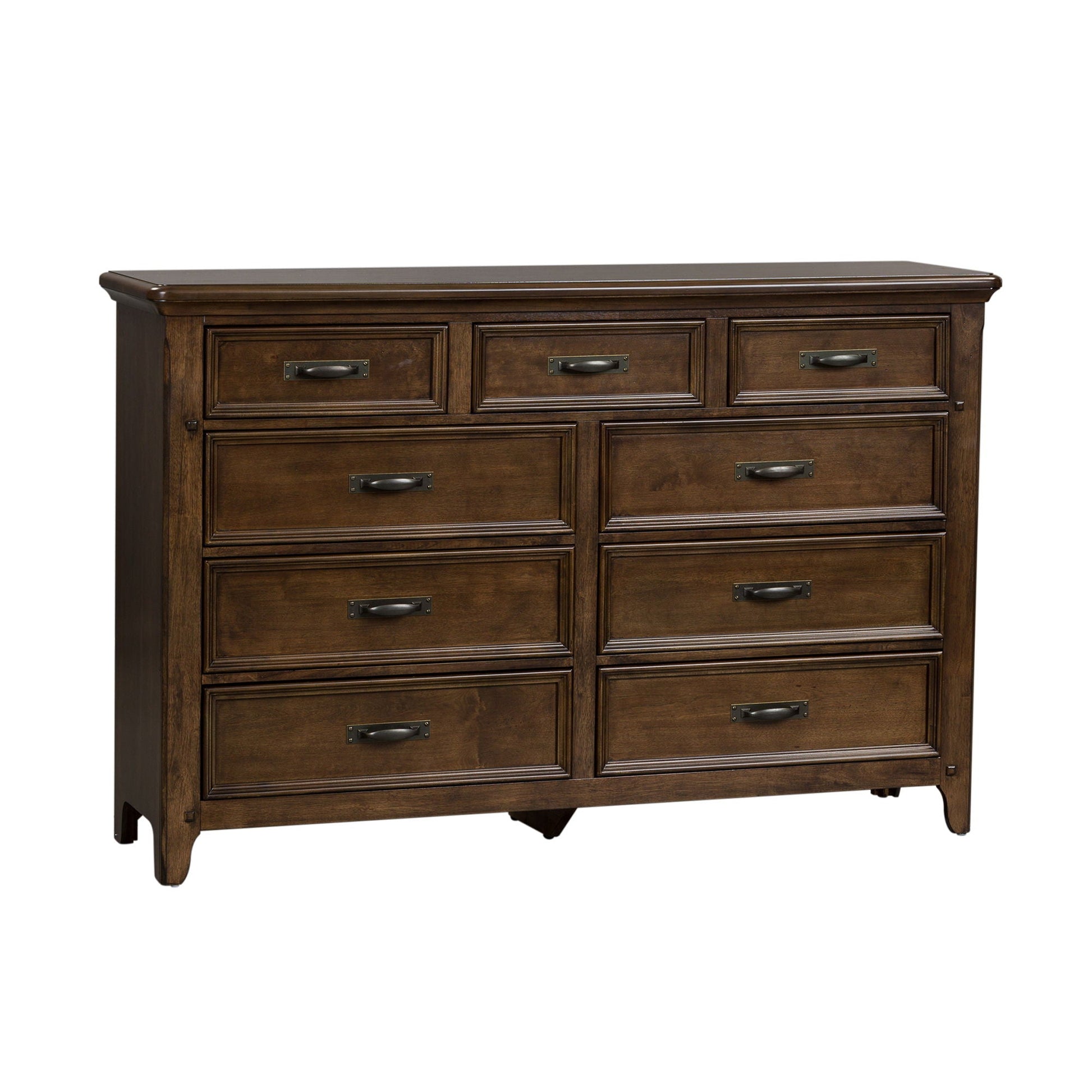 Liberty Furniture Saddlebrook - 9 Drawer Dresser - Dark Brown | Meri Furniture
