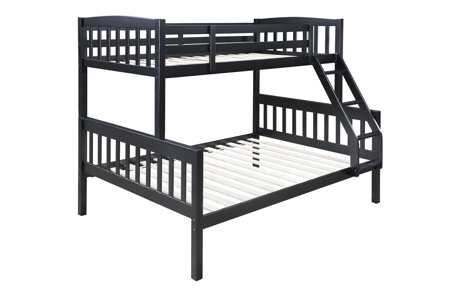 S095 - Twin / Full Bunk Bed - Black