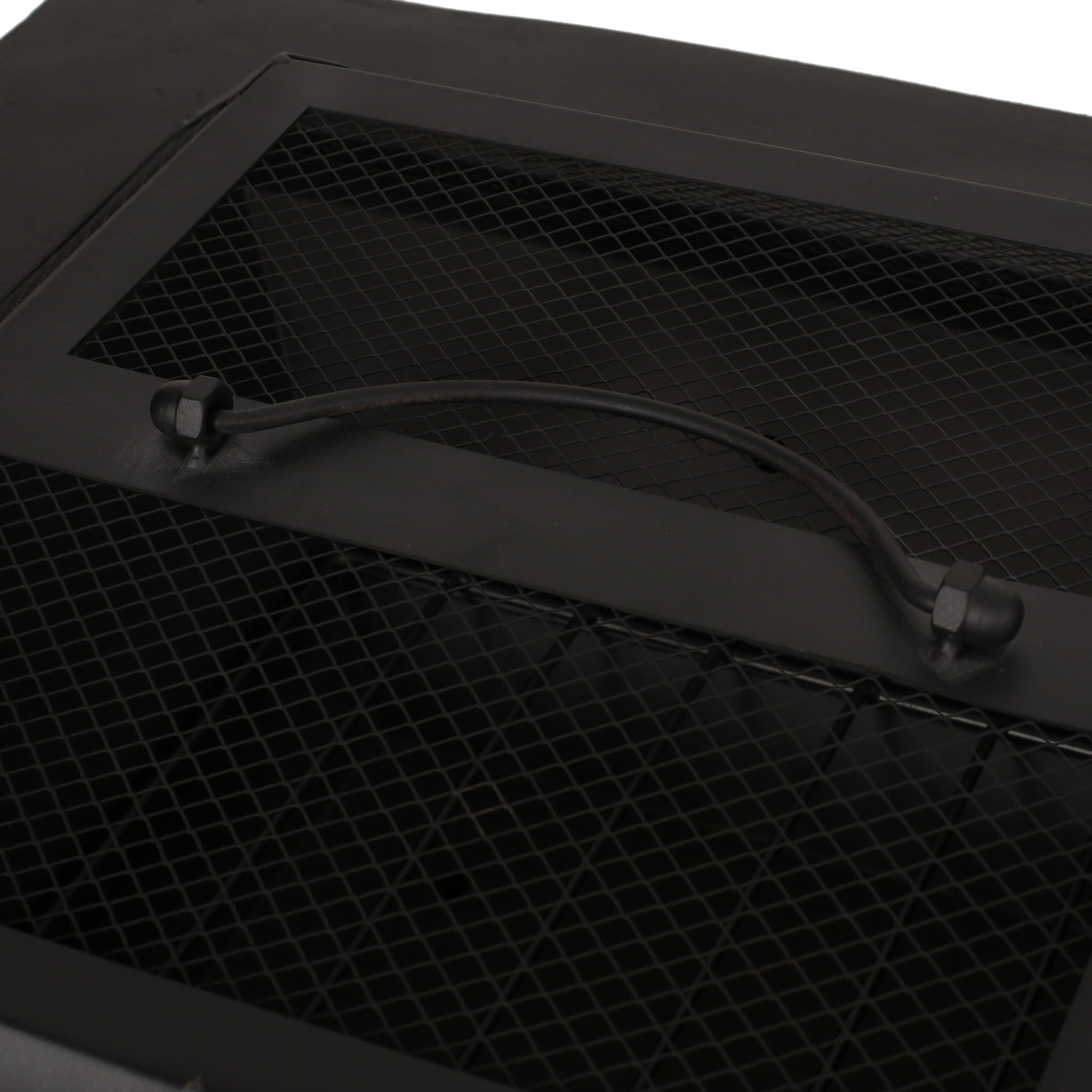 Outdoor Square Mgo Wood Burning Fire Pit - Dark Gray