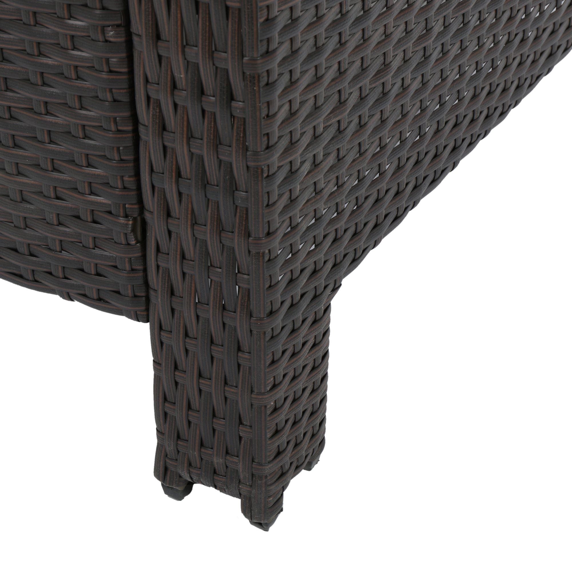 Antibes - 4 Pieces Wicker Chat Set - Brown / Beige