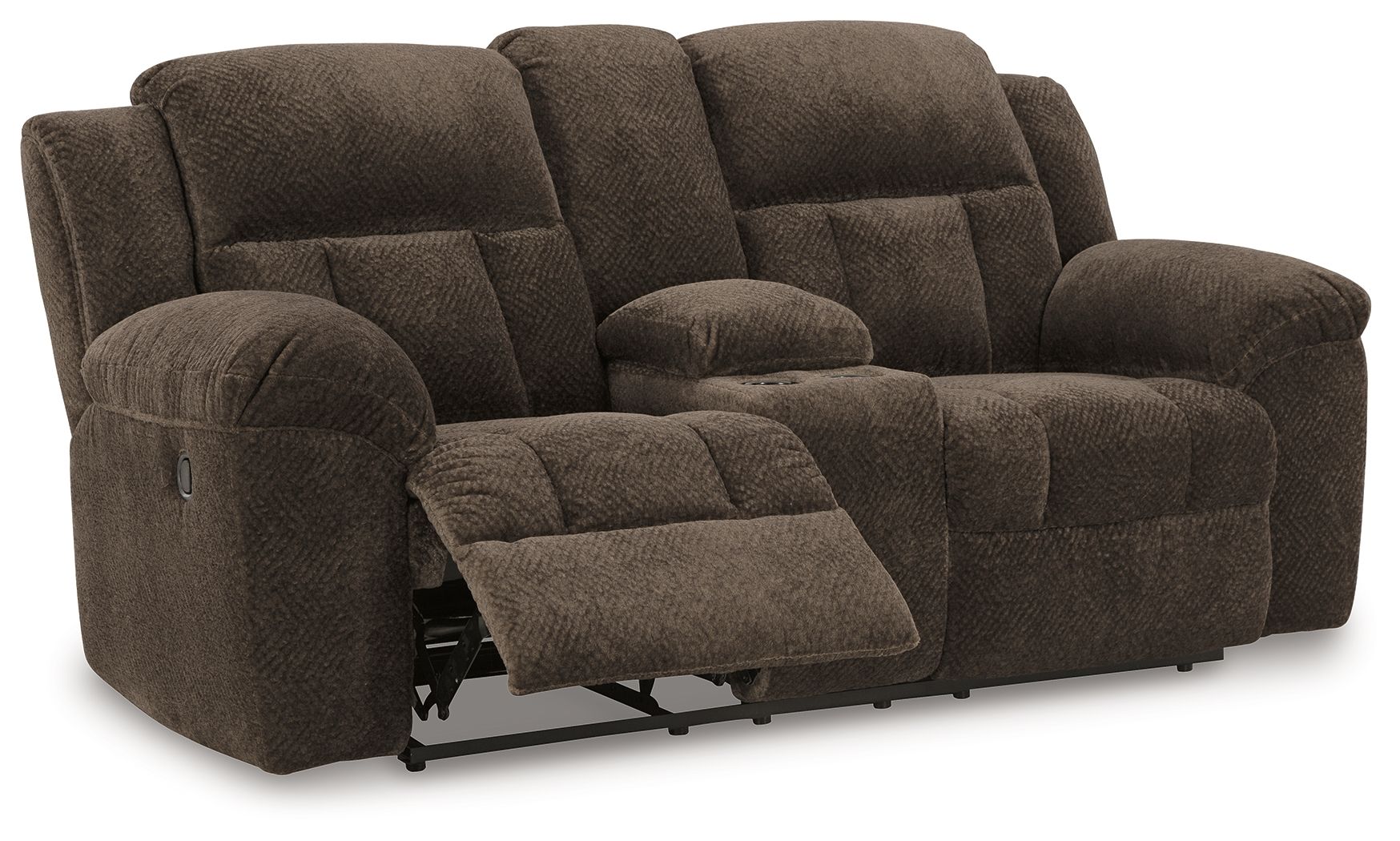 Signature Design by Ashley® Frohn - Dbl Reclining Loveseat With Console | Meri Furniture