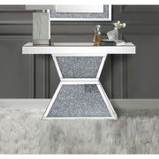 Noralie - 47" Console Table - Mirrored & Faux Diamonds