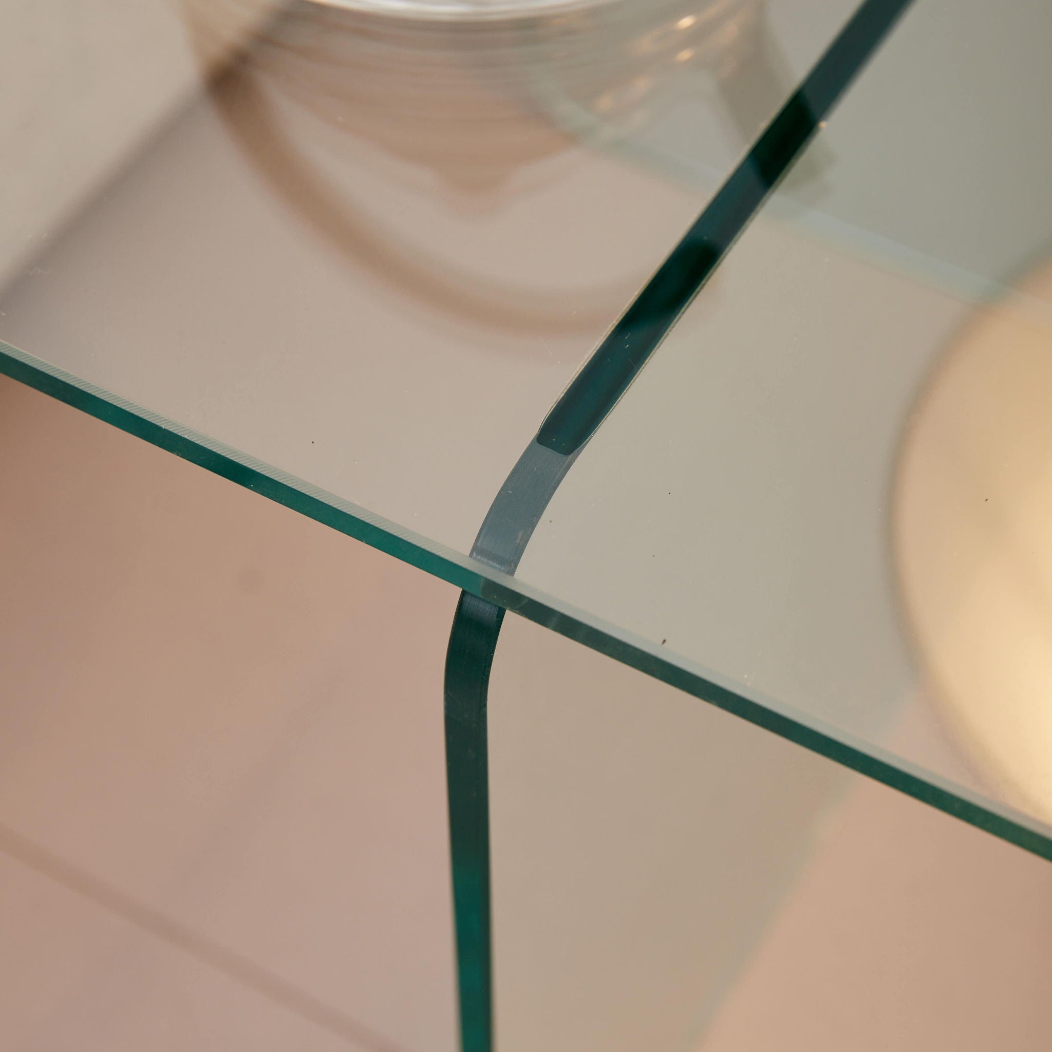 Modern Transparent Tempered Glass Sidetable