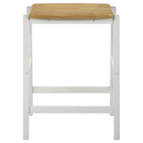 Edgeworth - Wood Backless Counter Stool (Set of 2) - White