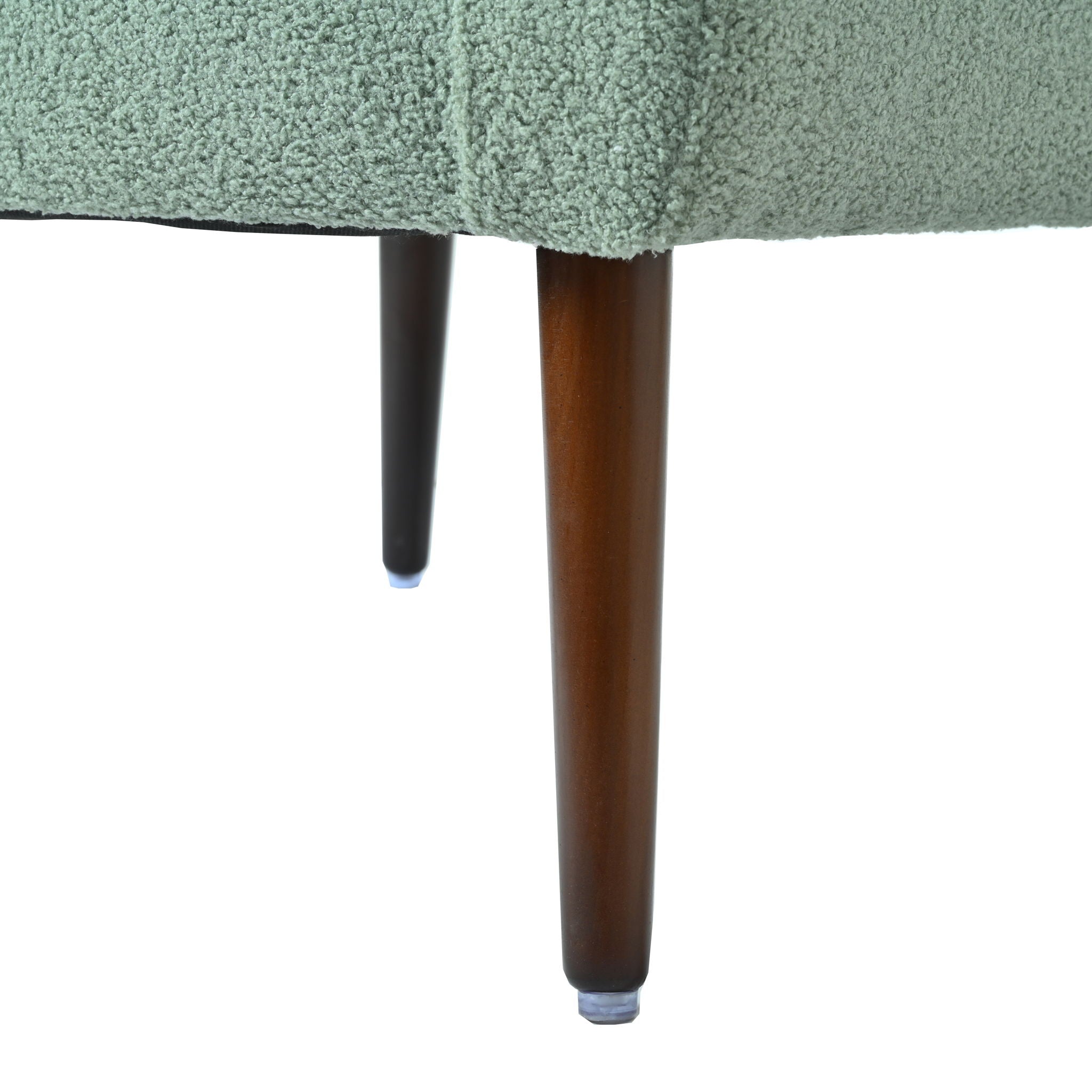 Modern Accent Chair, Teddy Fabric Living Room Chairs Comfy Reading Chair, Mid Century Accent Chair, Lounge Arm Chairs Armchair For Living Room Bedroom - Light Green