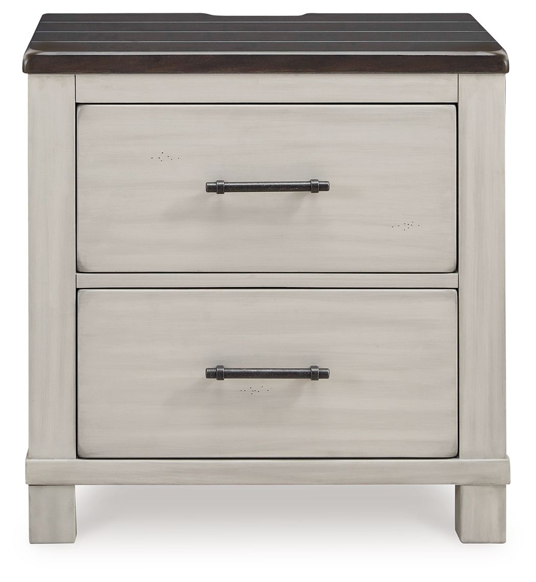 Signature Design by Ashley® Darborn - Gray / Brown - Two Drawer Night Stand | Meri Furniture