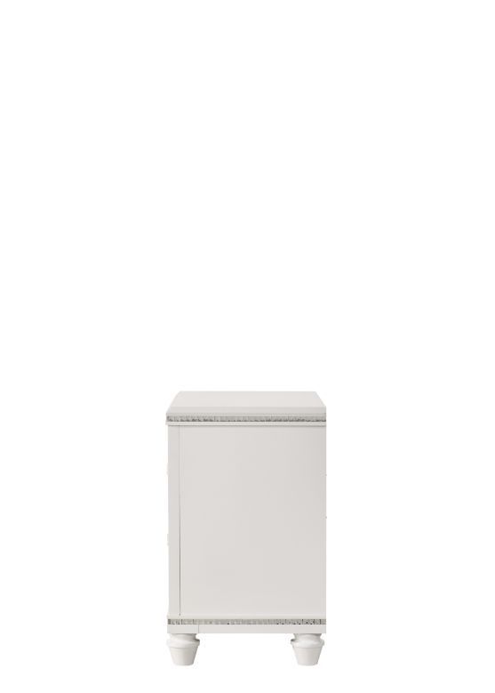 ACME The clean lines and transitional look of the Sadie Nightstand it an ideal addition to any bedroom. | Meri Furniture