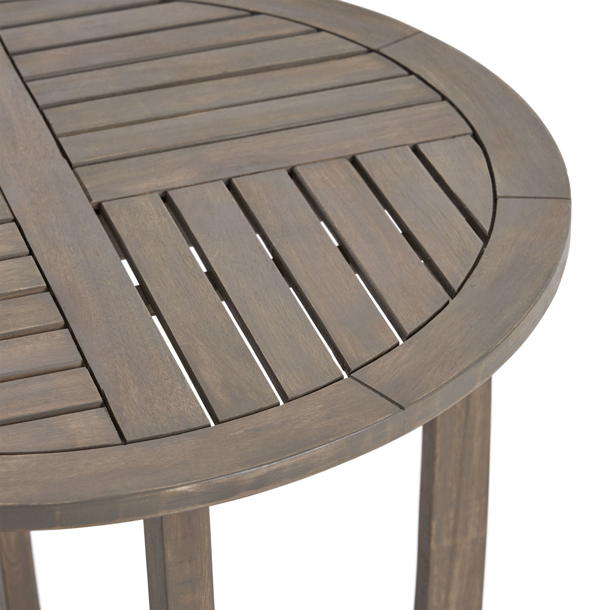 Hermosa - Rustic Circular Bistro Table - Gray