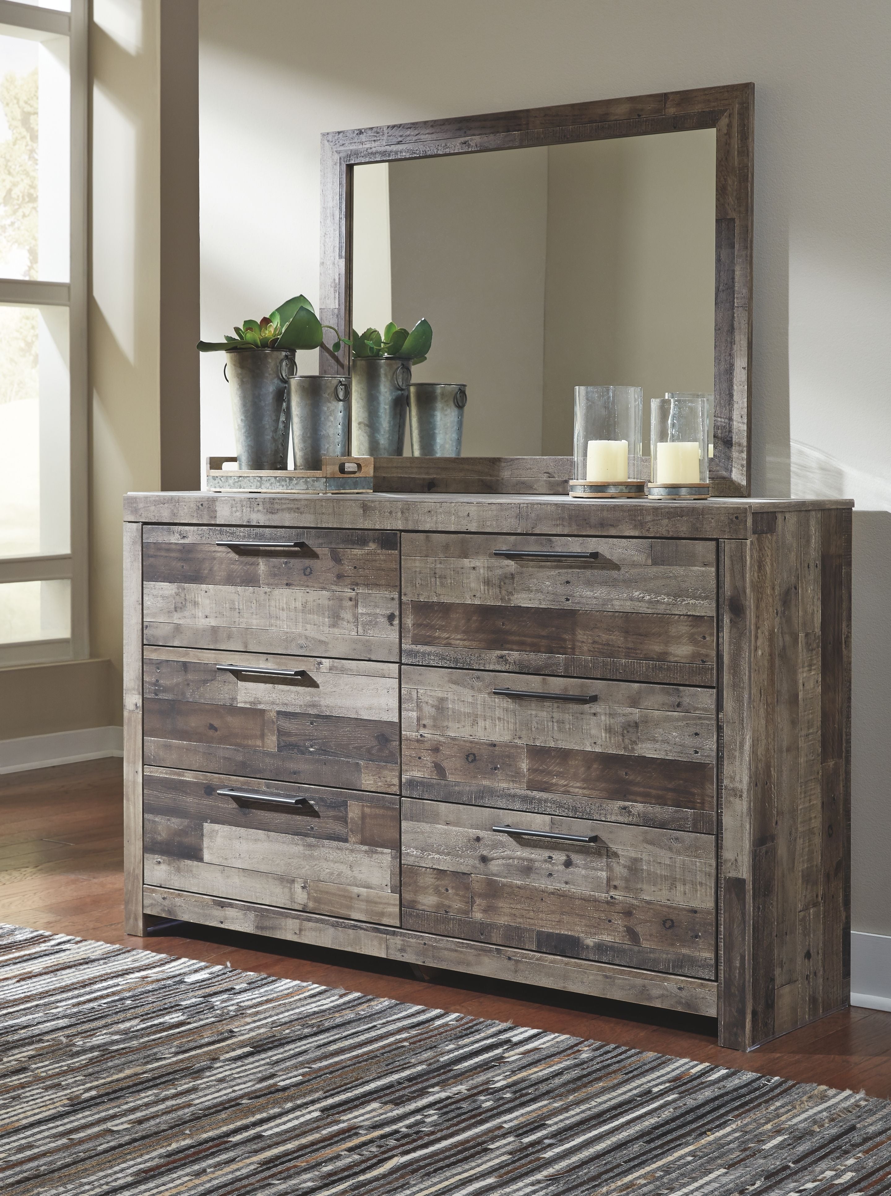 Ashley Furniture Derekson - Dresser, Mirror | Meri Furniture
