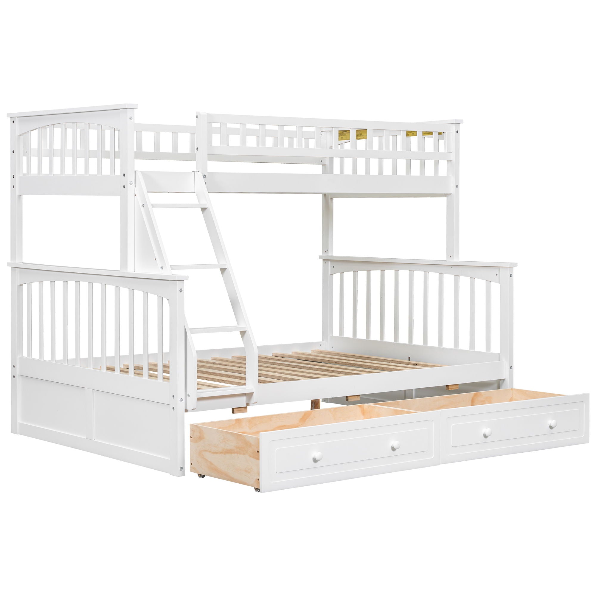 Bunk Bed With Drawers, Convertible Storage Bed