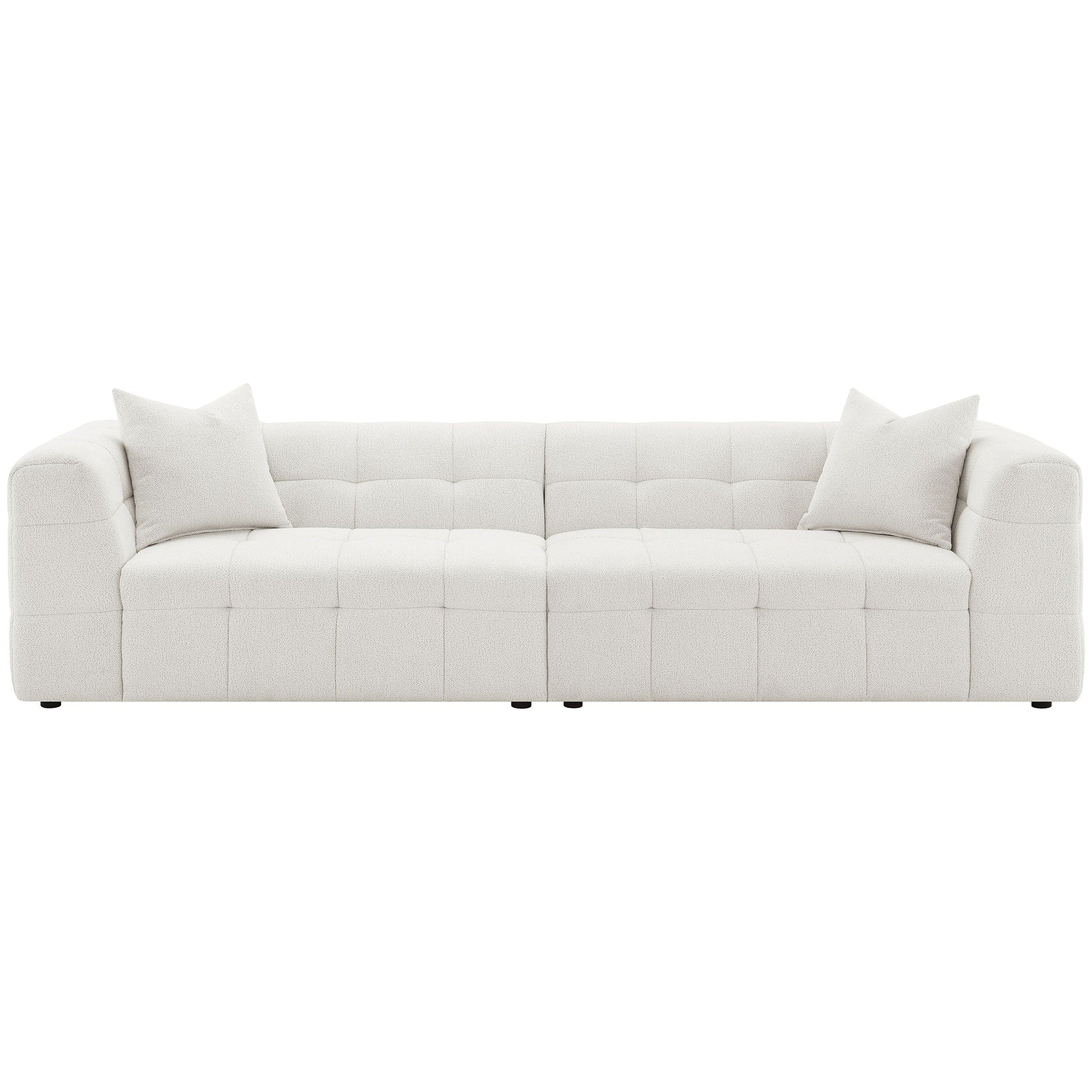 Coaster Fine Furniture Everly - Boucle Upholstered Extra Long Sofa - White | Meri Furniture
