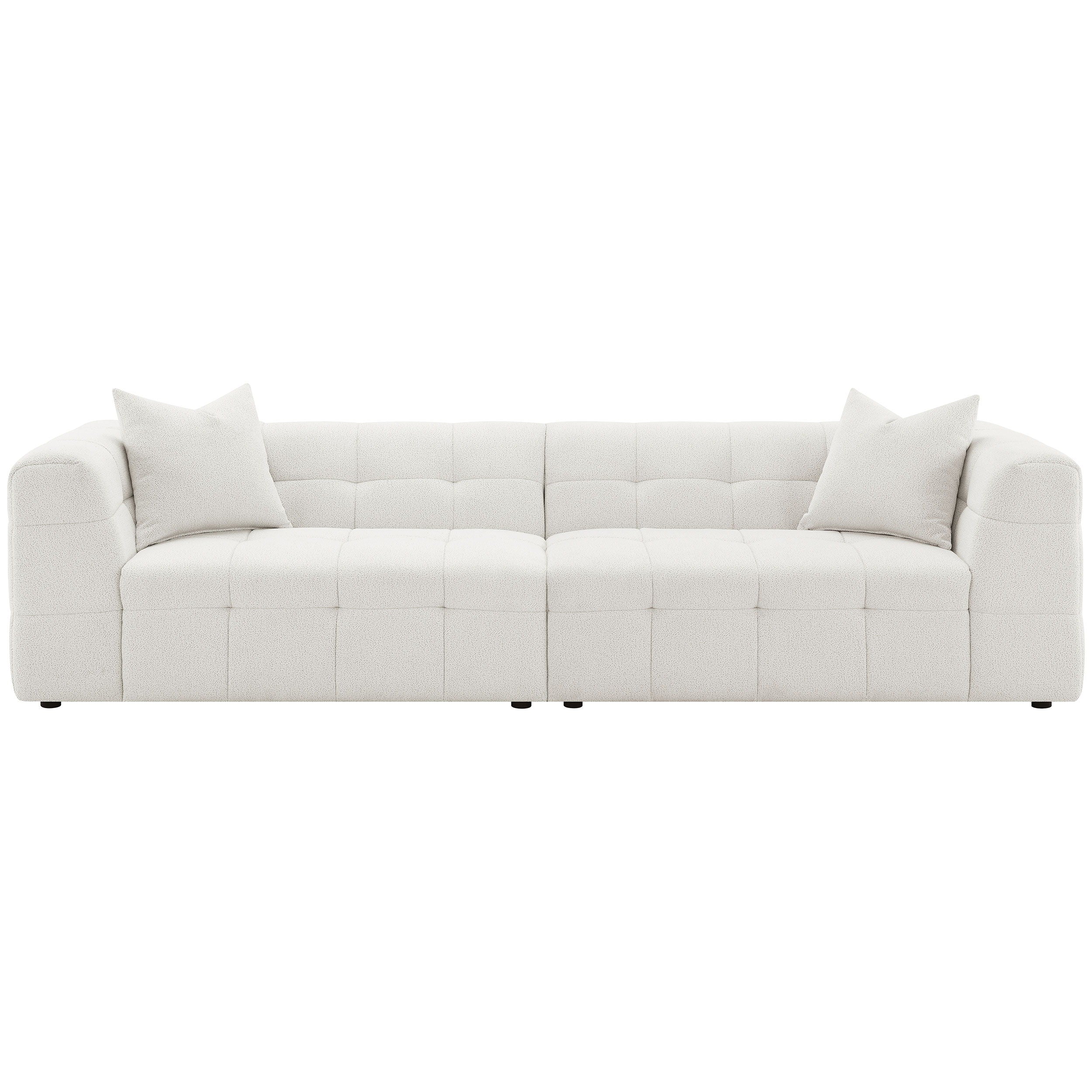 Coaster Fine Furniture Everly - Boucle Upholstered Extra Long Sofa - White | Meri Furniture