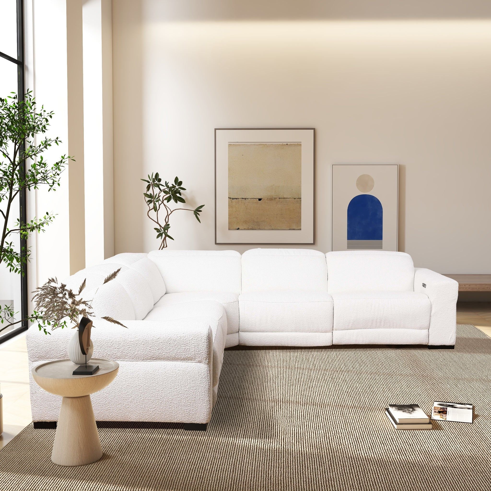 Yohan - Reclining Sectional Sofa - White