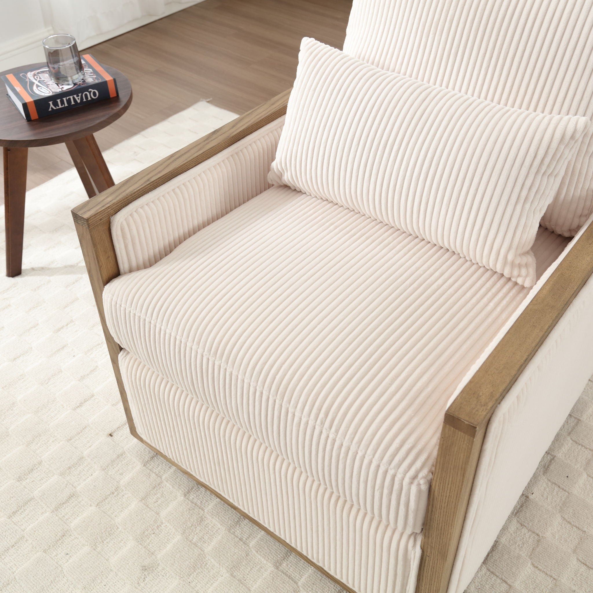 Comfy Accent Barrel Chair, 360 Degree Swivel