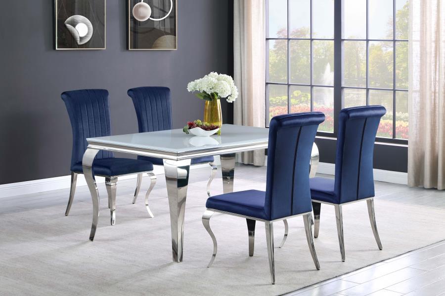 Coaster Fine Furniture Carone - Rectangular Glass Dining Set | Meri Furniture