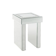 ACME Noralie - End Table - Mirrored & Faux Diamonds - Wood | Meri Furniture