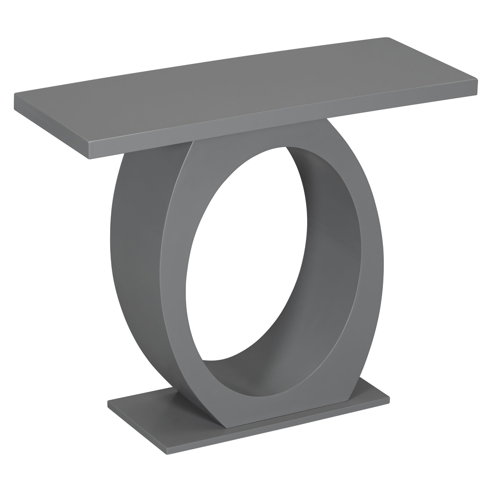 Console Table With Oval Base And Reinforced Bottom Plate