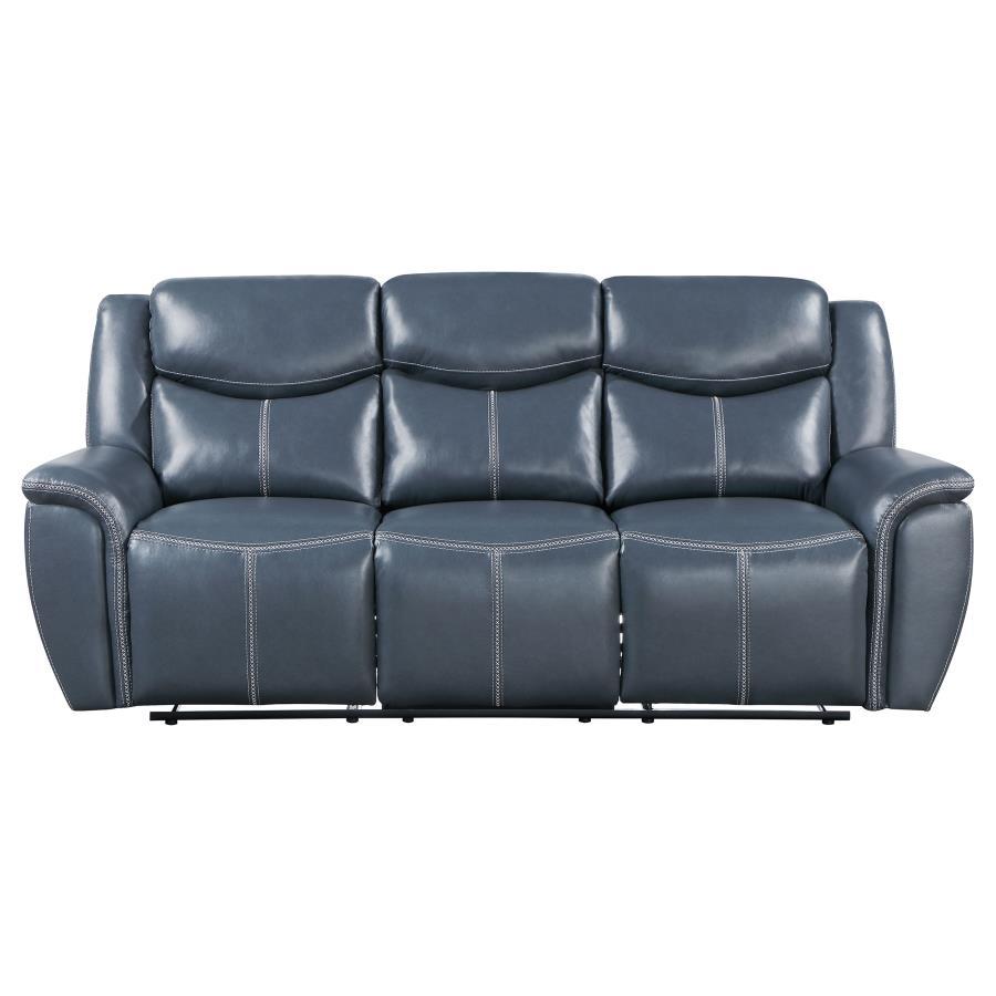 Coaster Fine Furniture Sloane - Upholstered Padded Arm Reclining Sofa - Blue | Meri Furniture