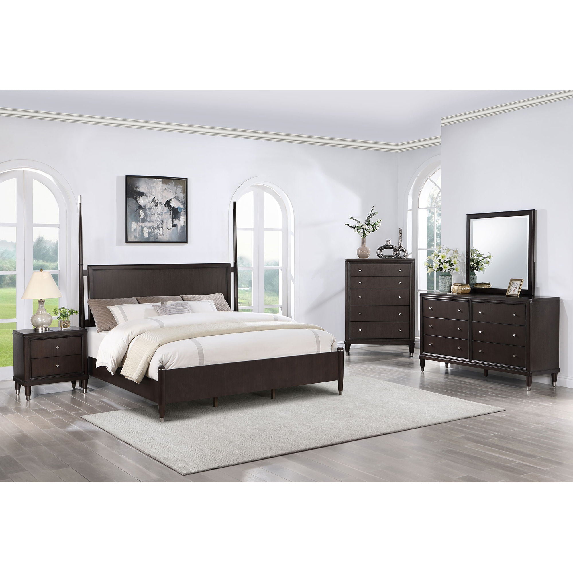 Niguel - 2 Drawer Nightstand With Felt Lined Top Drawer - Brown