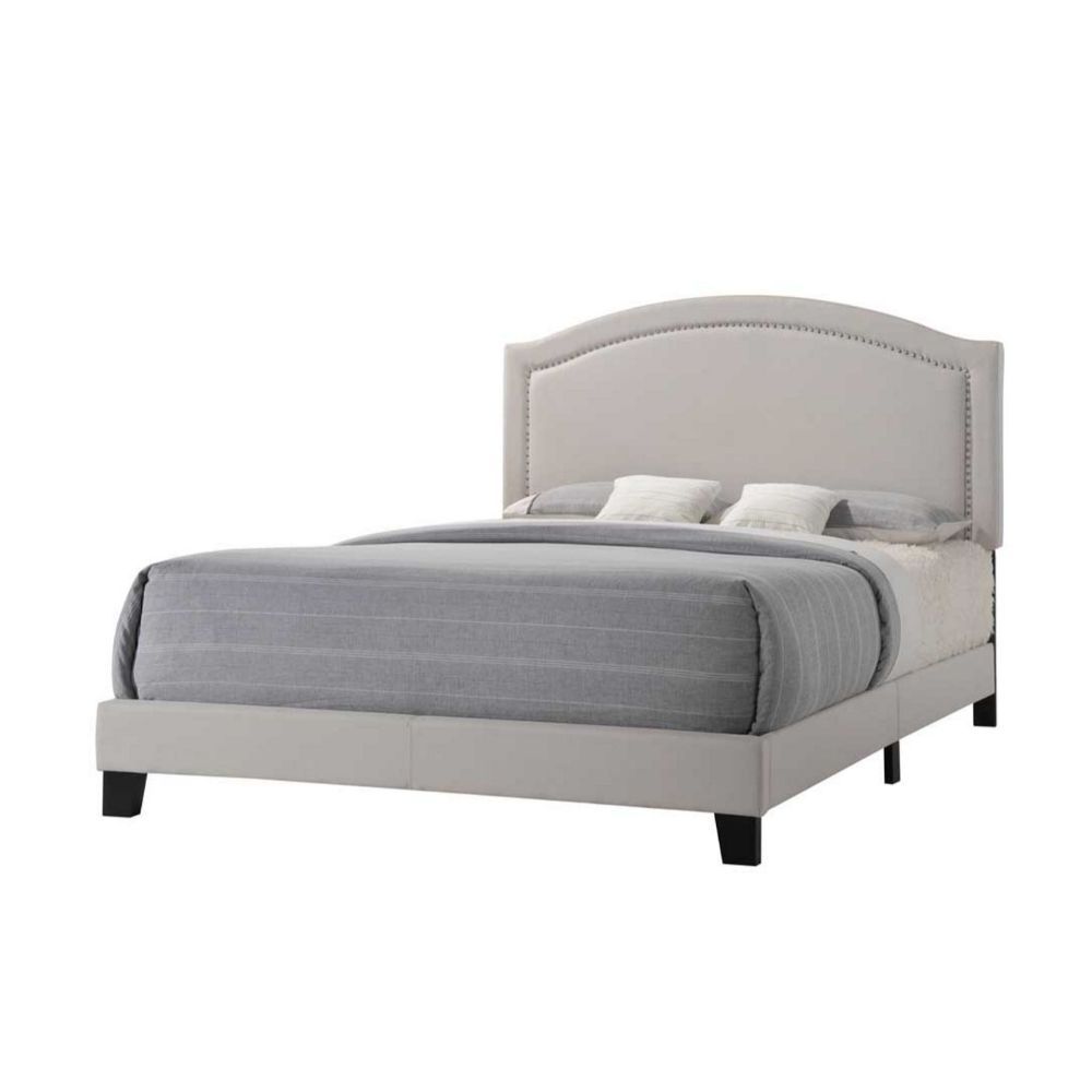 ACME Garresso - Queen Bed - Fog Fabric | Meri Furniture