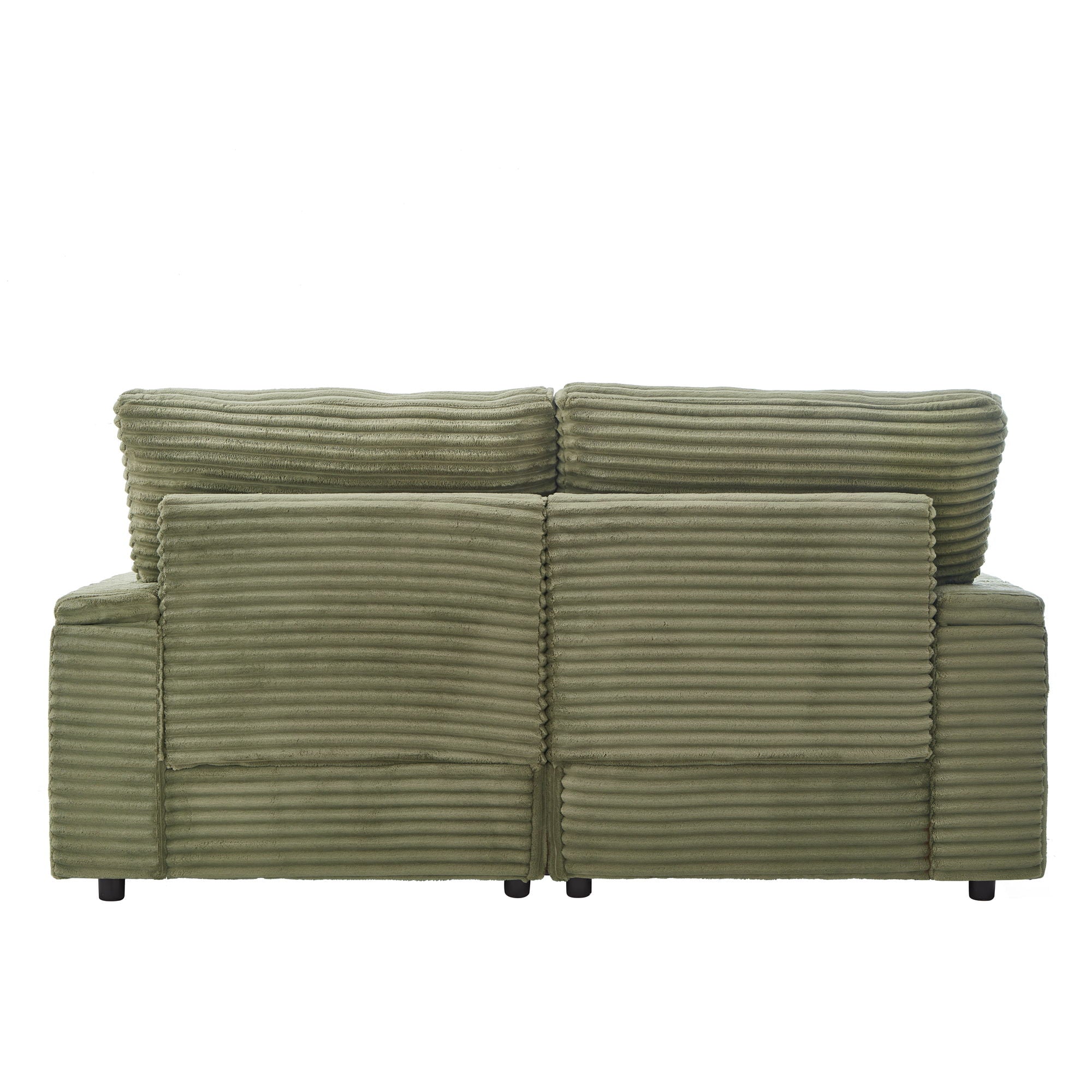 Convertible Loveseat Sofa With Storage And USB Ports - Green