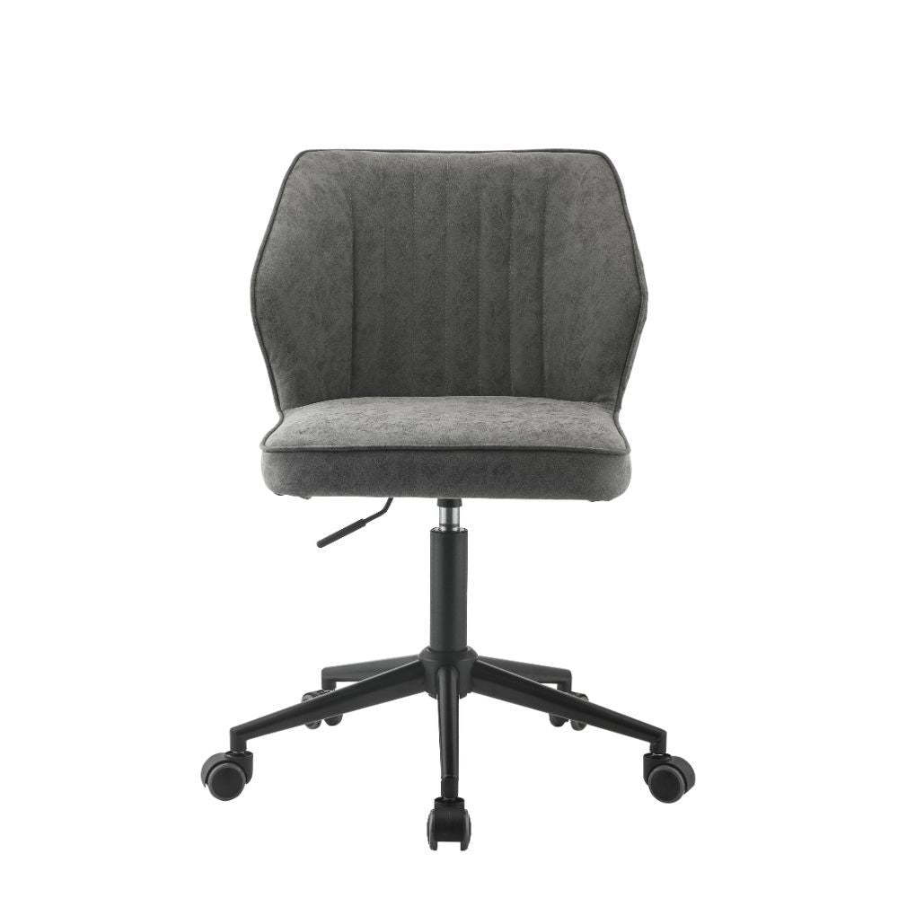 ACME Pakuna - Office Chair - Vintage Gray PU & Black | Meri Furniture