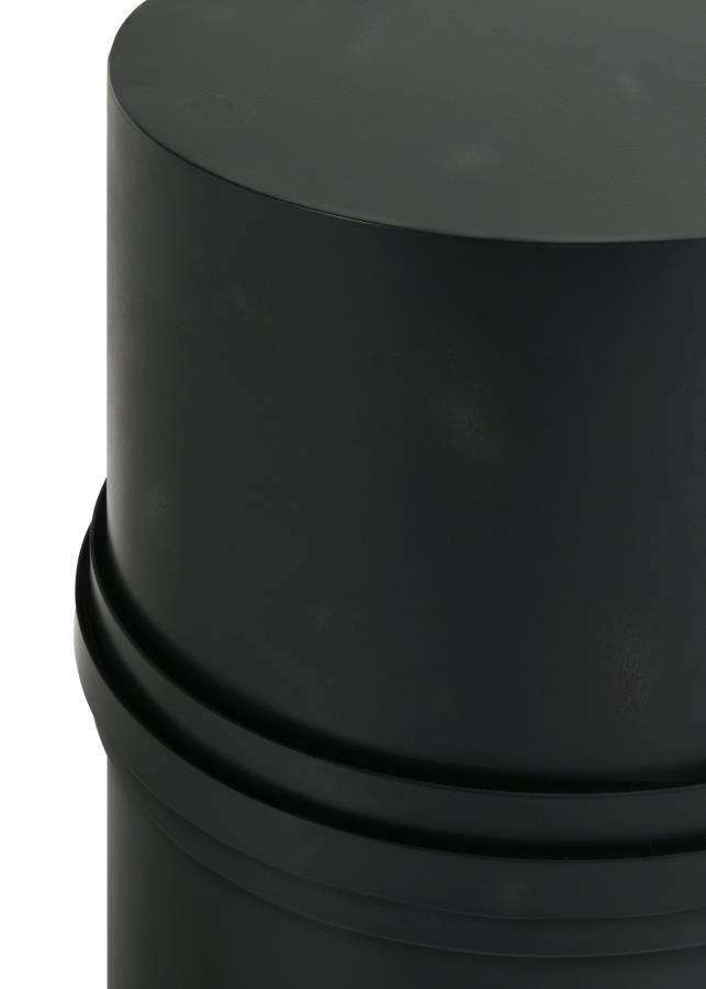 Coaster Fine Furniture Bryce - Round Metal Accent Side Table - Rustic Black | Meri Furniture