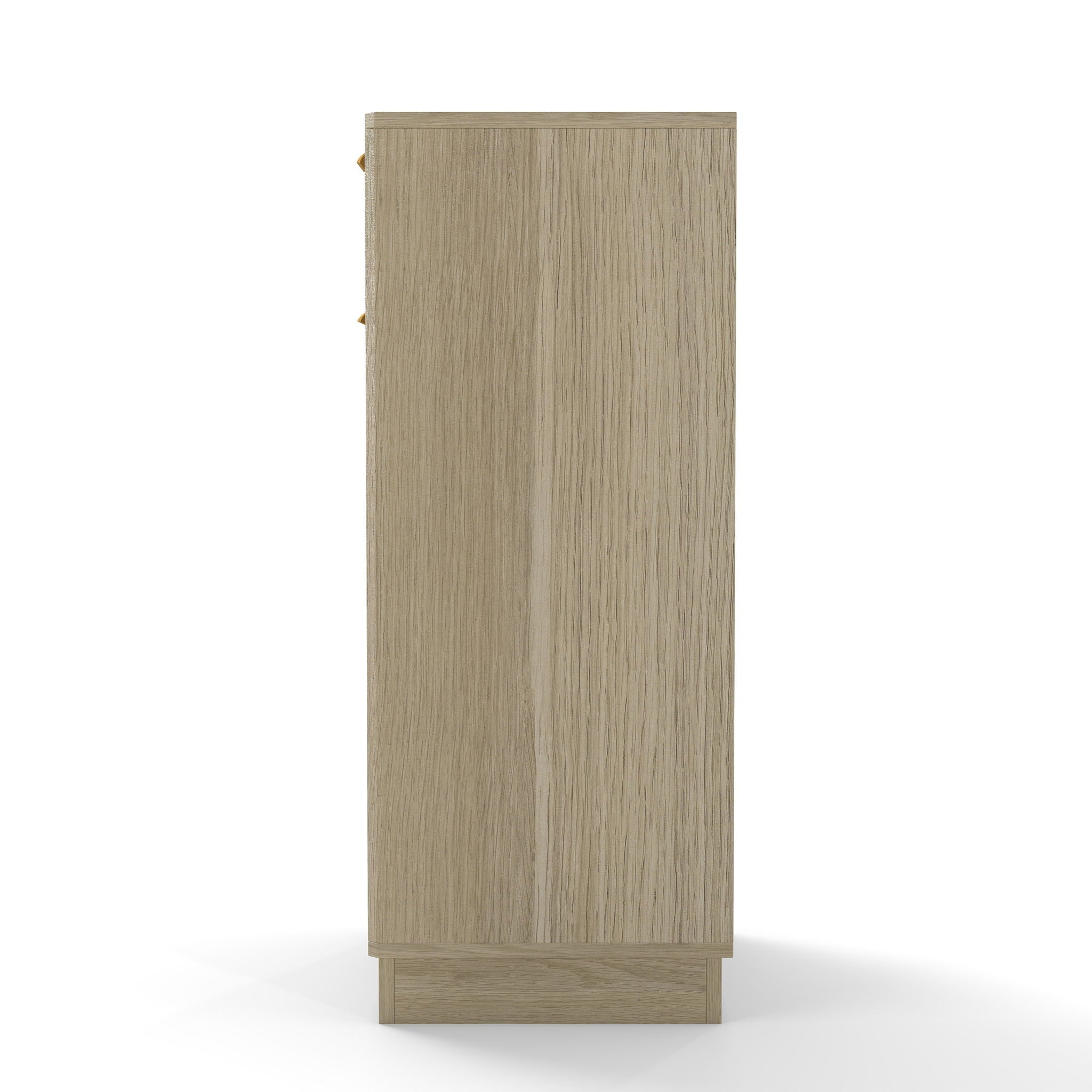 Tilt Out Trash Can Cabinet With Wave Textured Drawer & Pull Out Bin