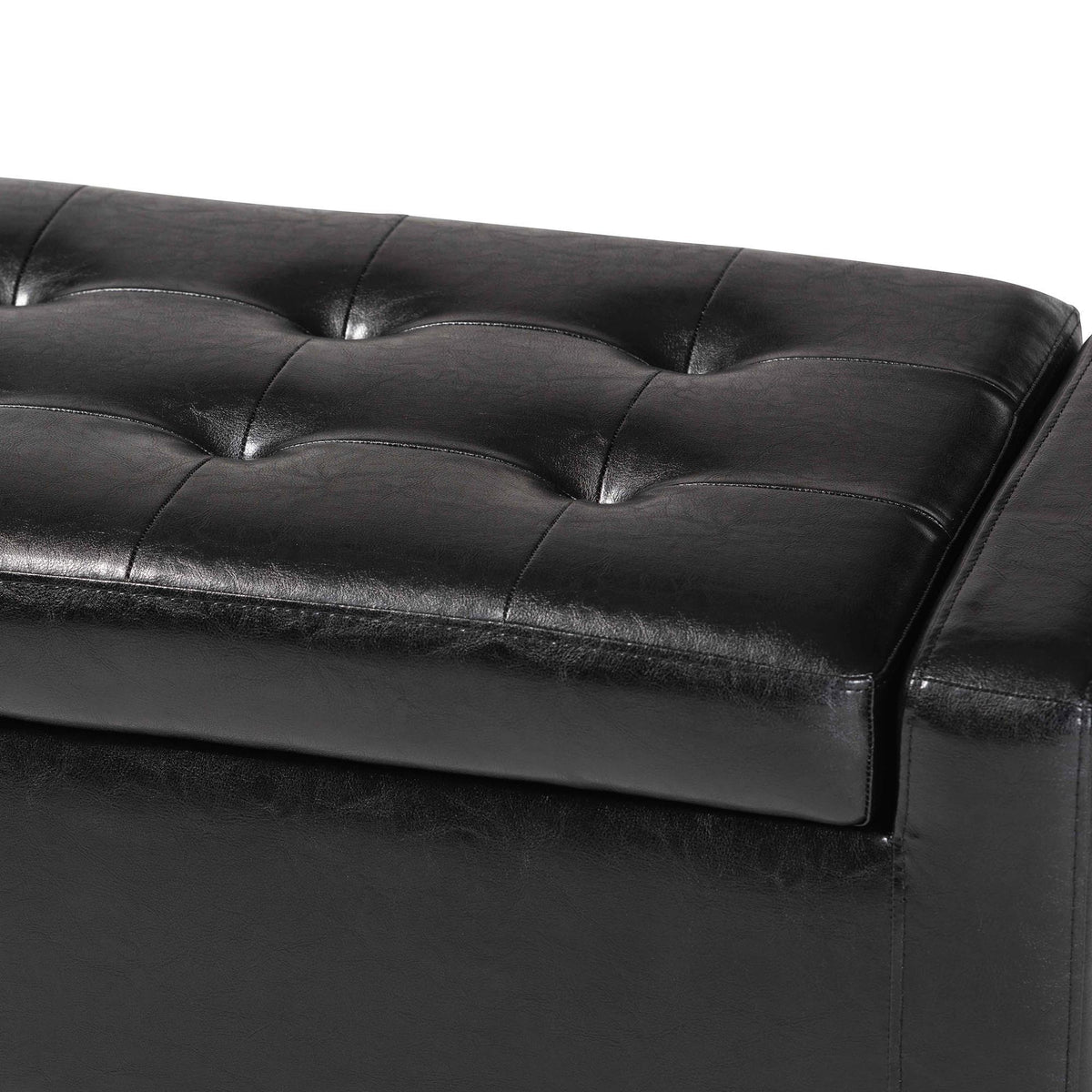 Manchester Black Ottoman