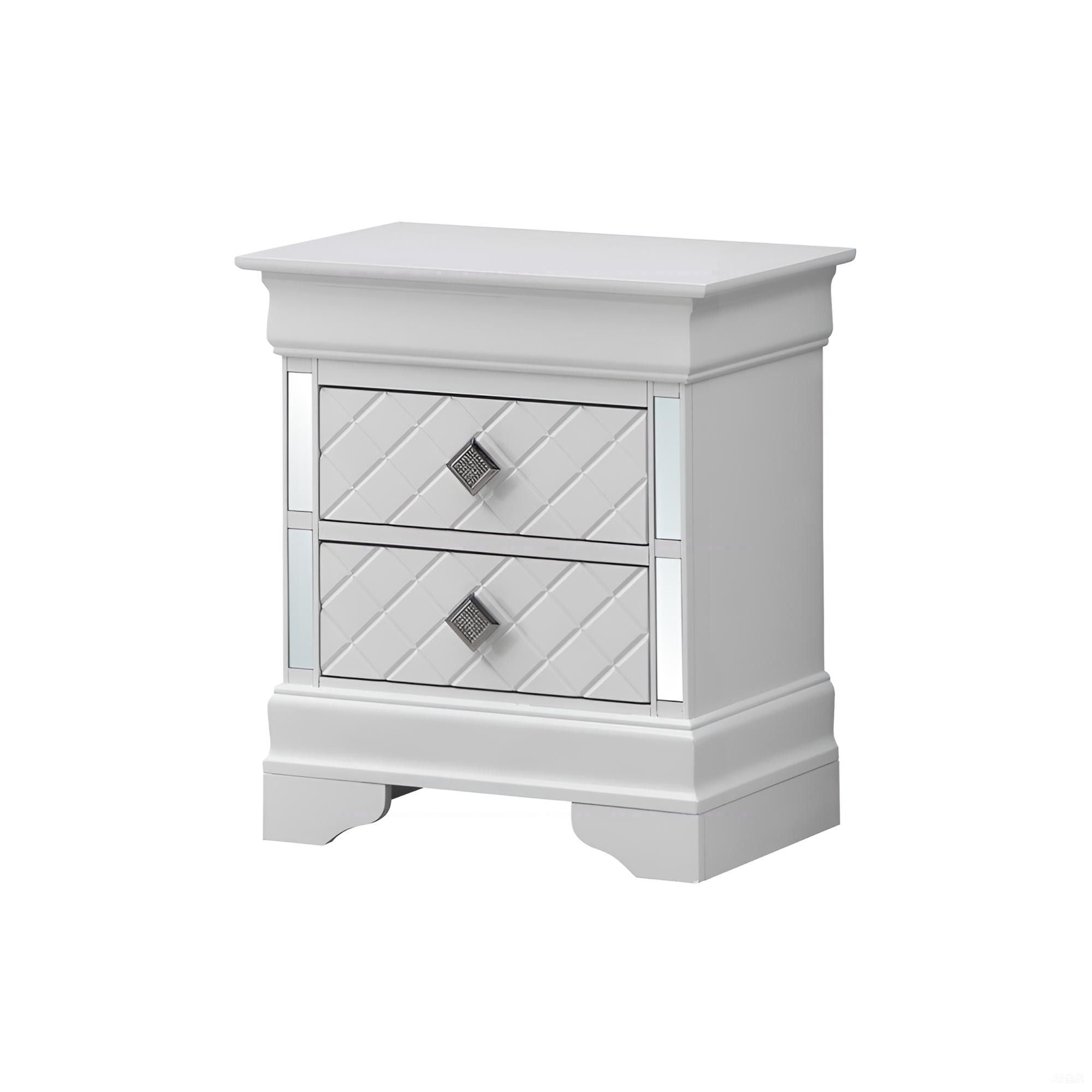 Verona - Accent Nightstand - Silver Champagne
