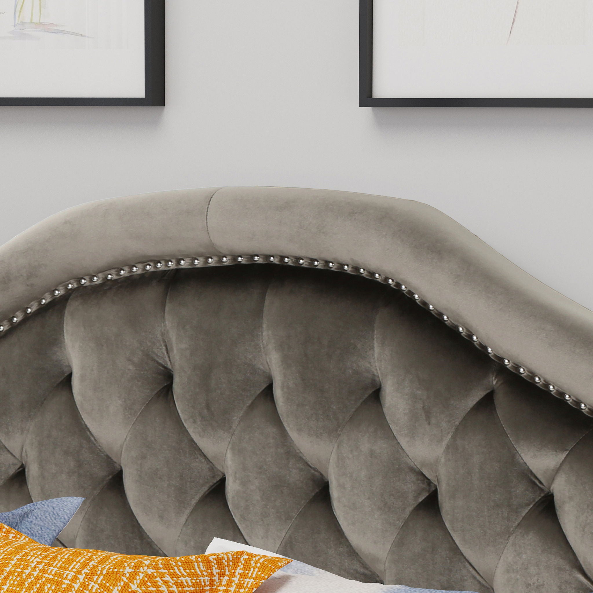 Kaarina - Contemporary Tufted Fabric Headboard