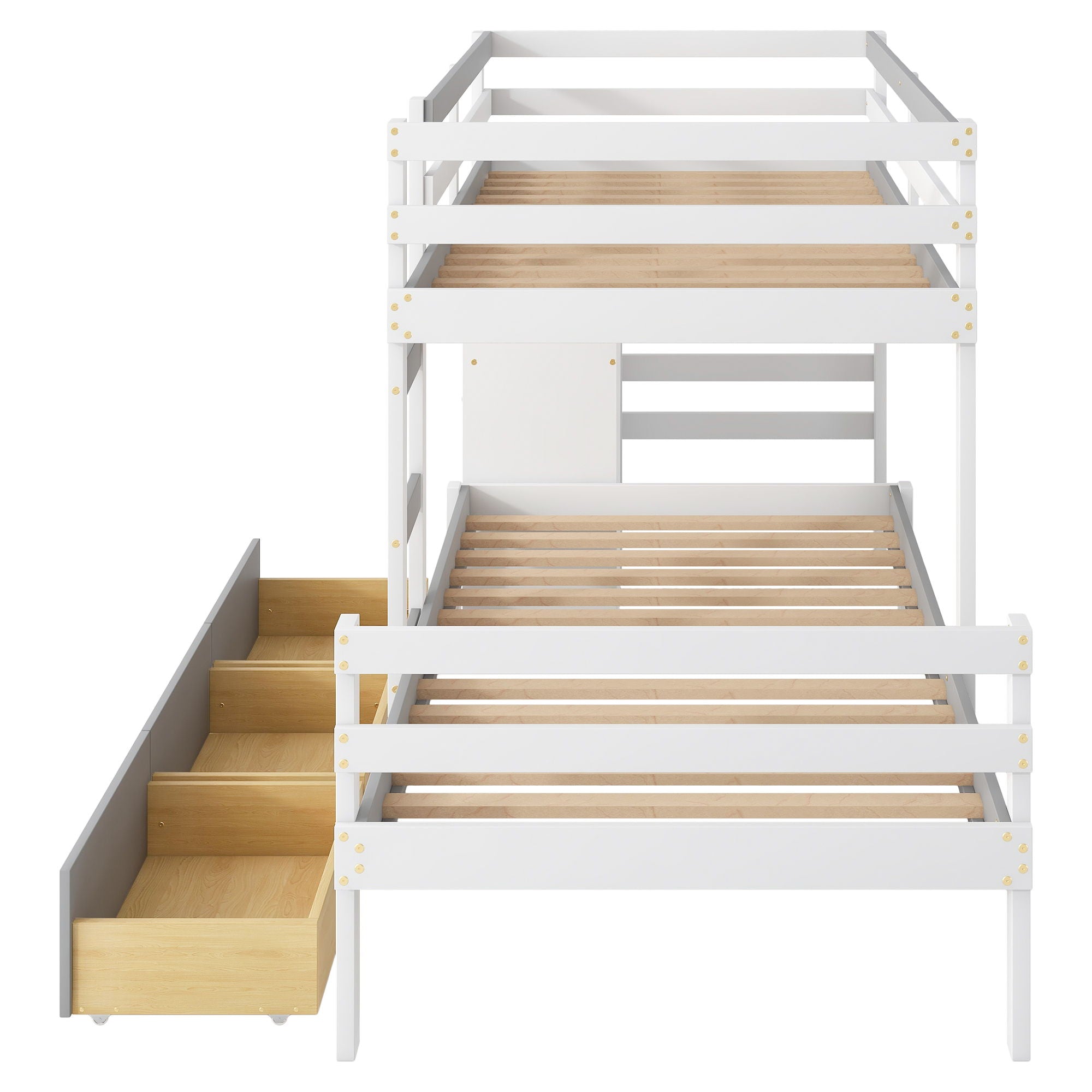 Loft Bunk Bed With Drawers And Ladder
