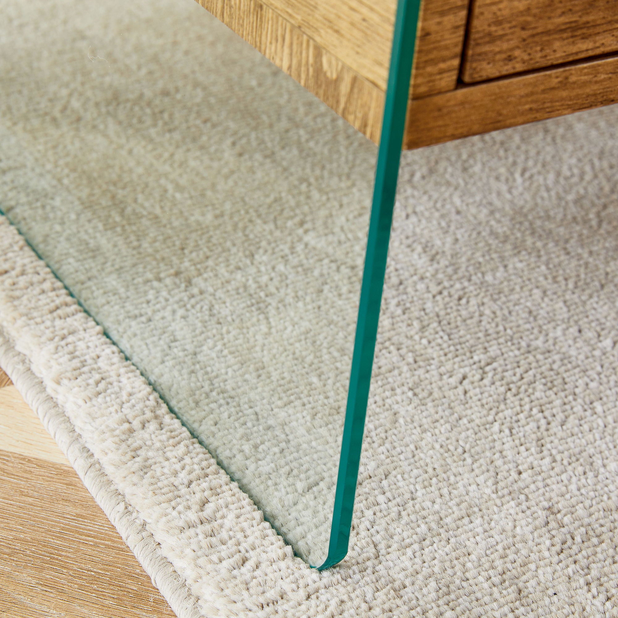 Double Drawer Bedside Table - Wood