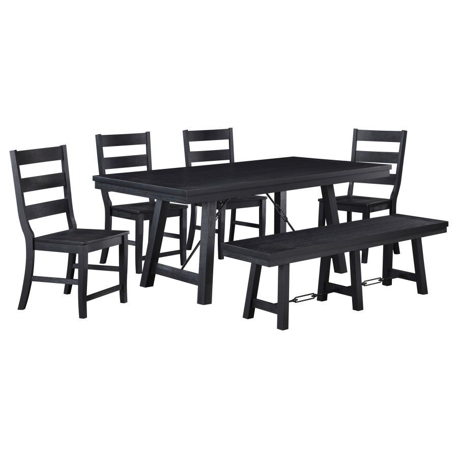 Coaster Fine Furniture Newport - Rectangular Trestle Dining Table Set | Meri Furniture