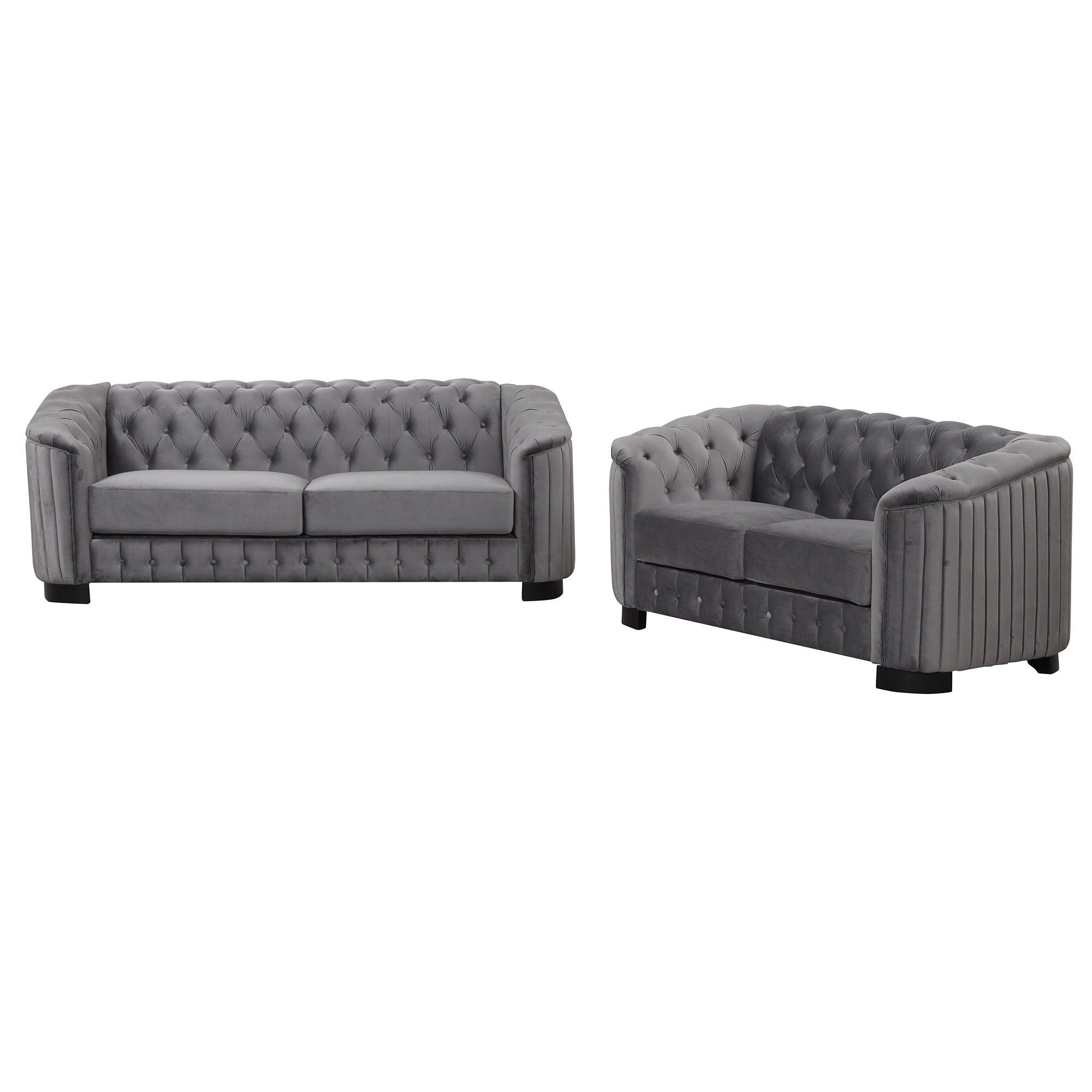 Upholstered 3 Piece Sofa Set With Legs