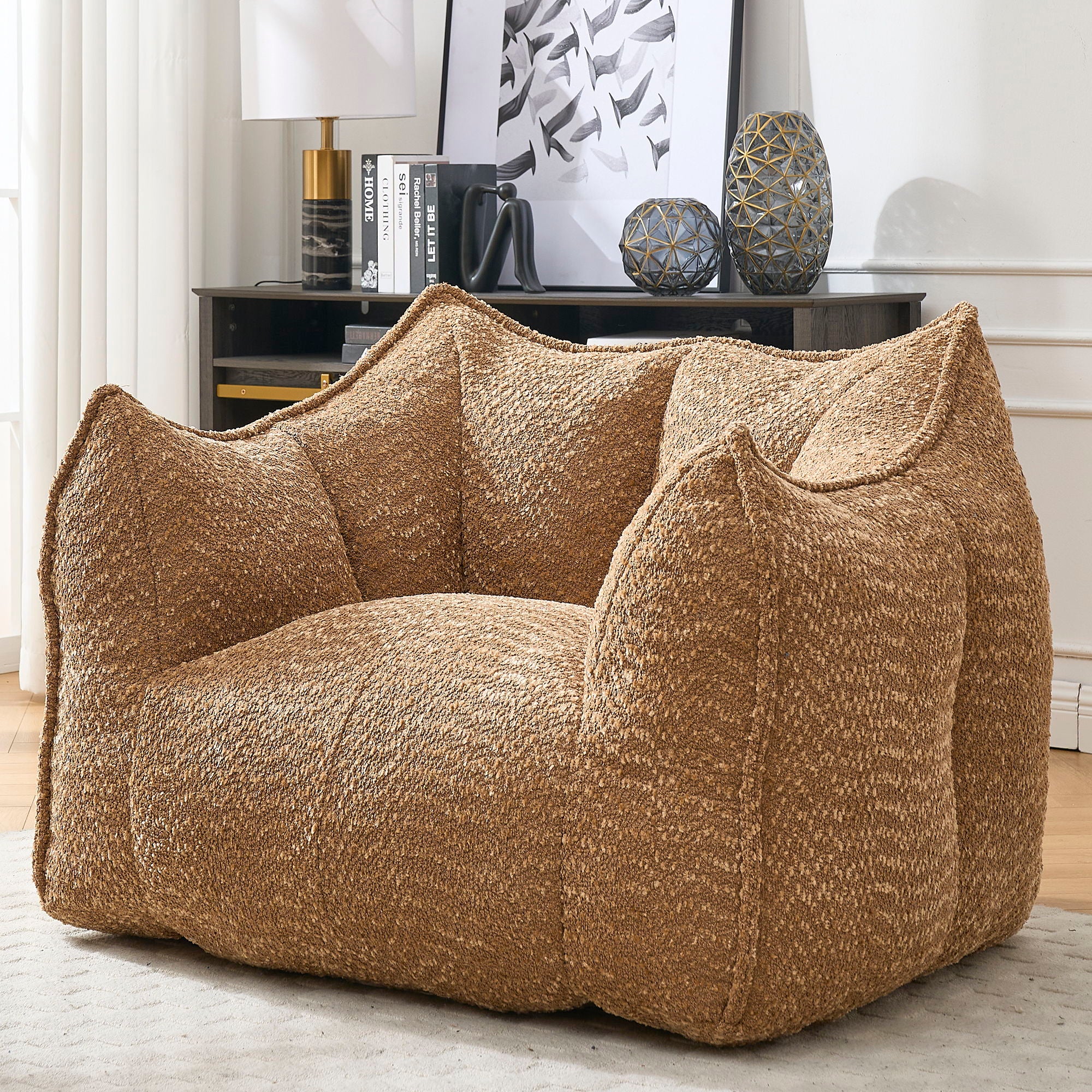 Comfortable Chenille Sofa Chairs With Highly Resilient Foam For Living Rooms And Bedrooms