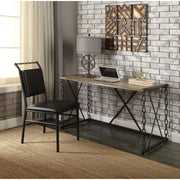 ACME Jodie - Desk - Rustic Oak & Antique Black | Meri Furniture
