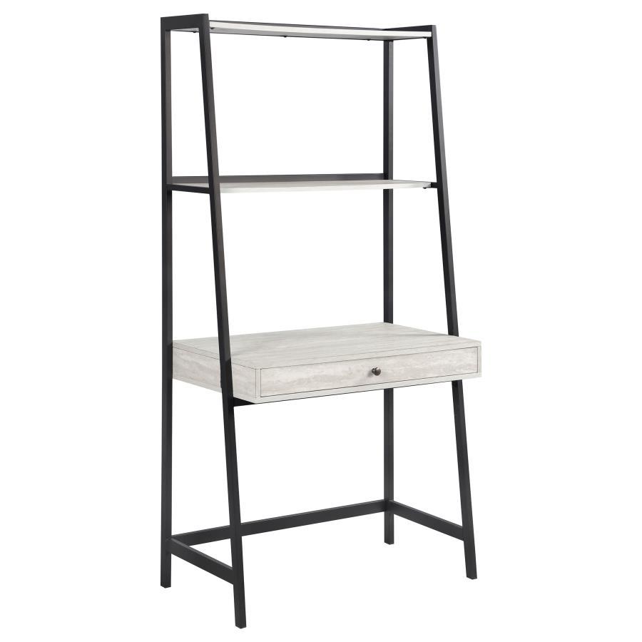 Coaster Fine Furniture Pinckard - 3 Piece Ladder Desk And Bookcase Set - Gray Stone | Meri Furniture