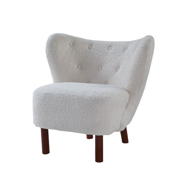 ACME Zusud - Accent Chair - White Teddy Sherpa | Meri Furniture