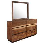 Coaster Fine Furniture Winslow - 6-Drawer Dresser With Mirror - Smokey Walnut | Meri Furniture