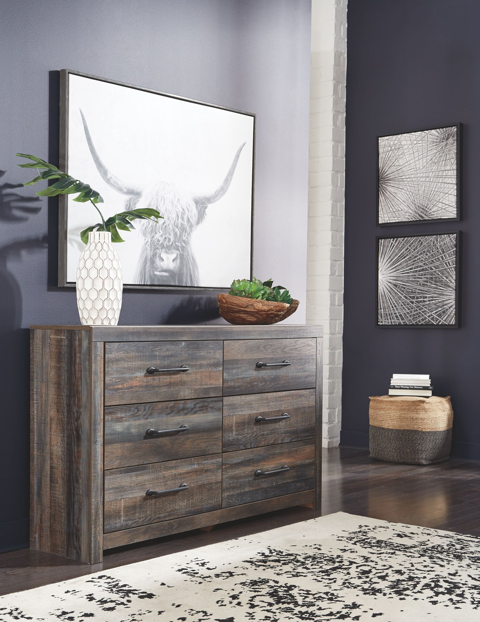 Signature Design by Ashley® Drystan - Dresser, Mirror, Bookcase Bed Set | Meri Furniture