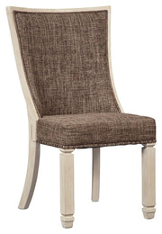 Signature Design by Ashley® Bolanburg - Brown / Beige - Dining Uph Side Chair (Set of 2) - Lattice Back | Meri Furniture