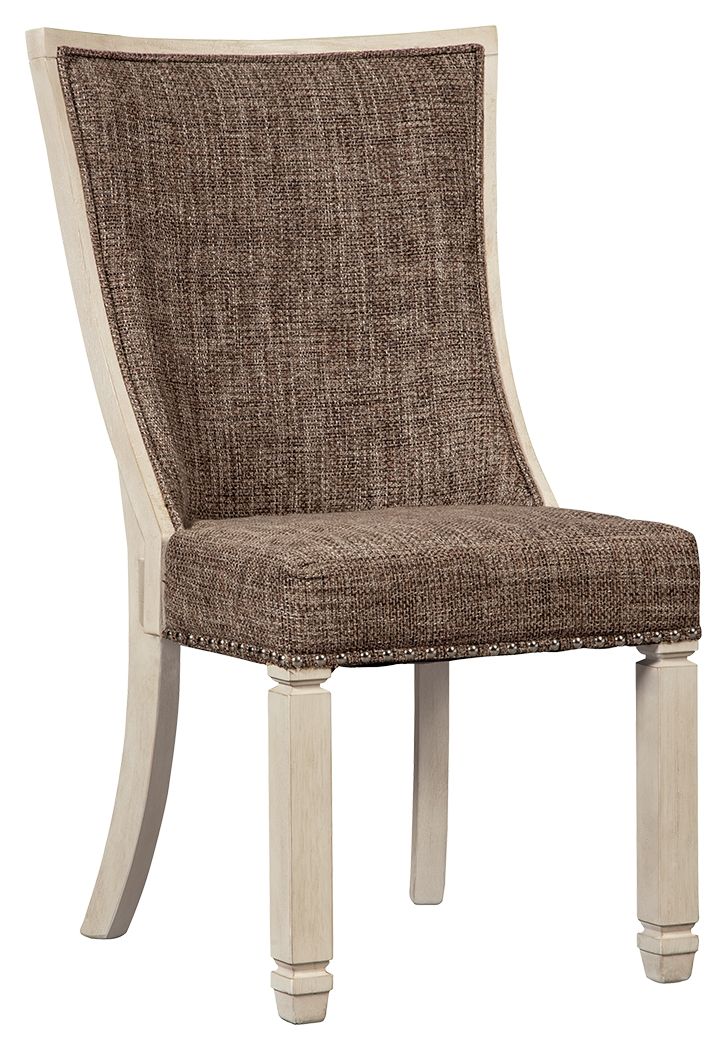 Signature Design by Ashley® Bolanburg - Brown / Beige - Dining Uph Side Chair (Set of 2) - Lattice Back | Meri Furniture